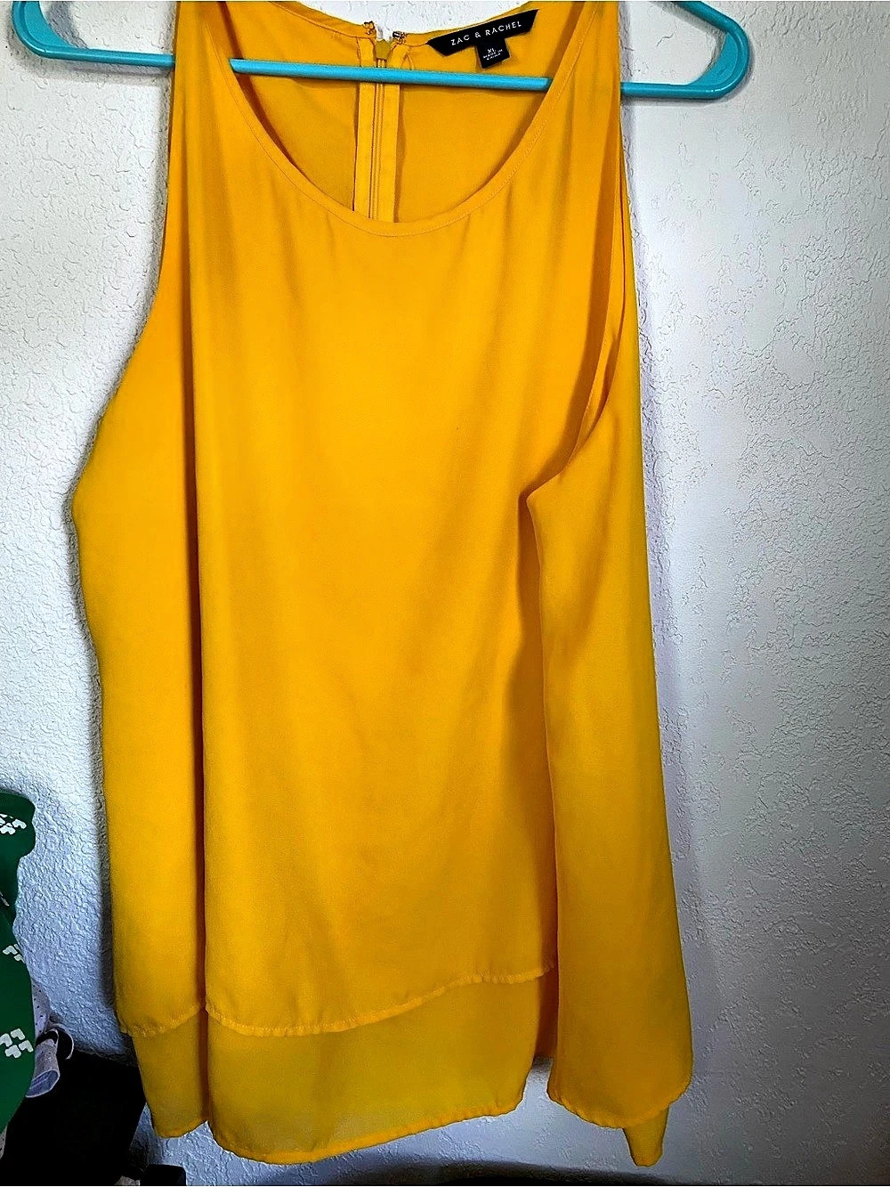 Zac & Rachel Yellow Tank Top Size XL Like New